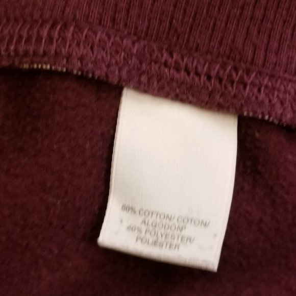 Victoria's Secret Two Piece Sequin Maroon Sweatshirt and Bootcut Sweatpant - Picture 7 of 14